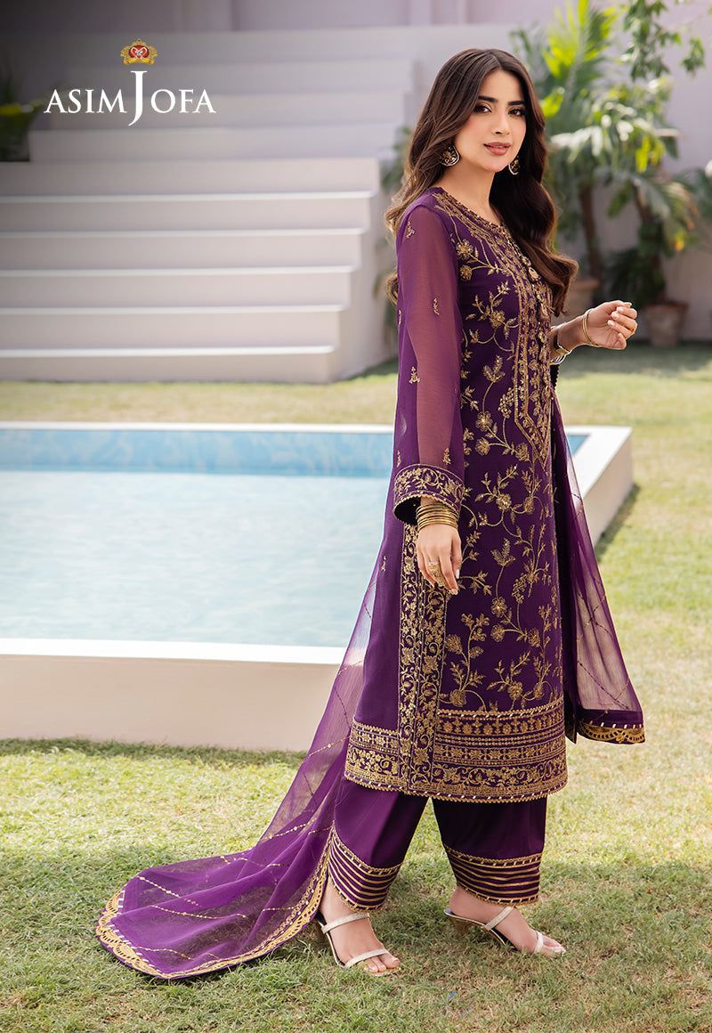 LUXURY CHIFFON UNSTITCHED 3PCS