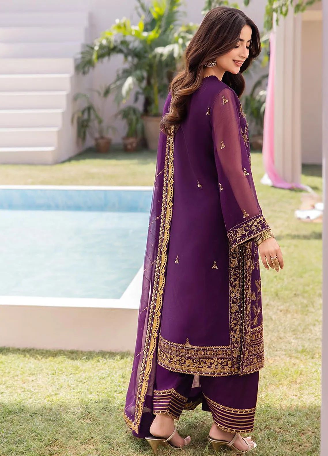 LUXURY CHIFFON UNSTITCHED 3PCS
