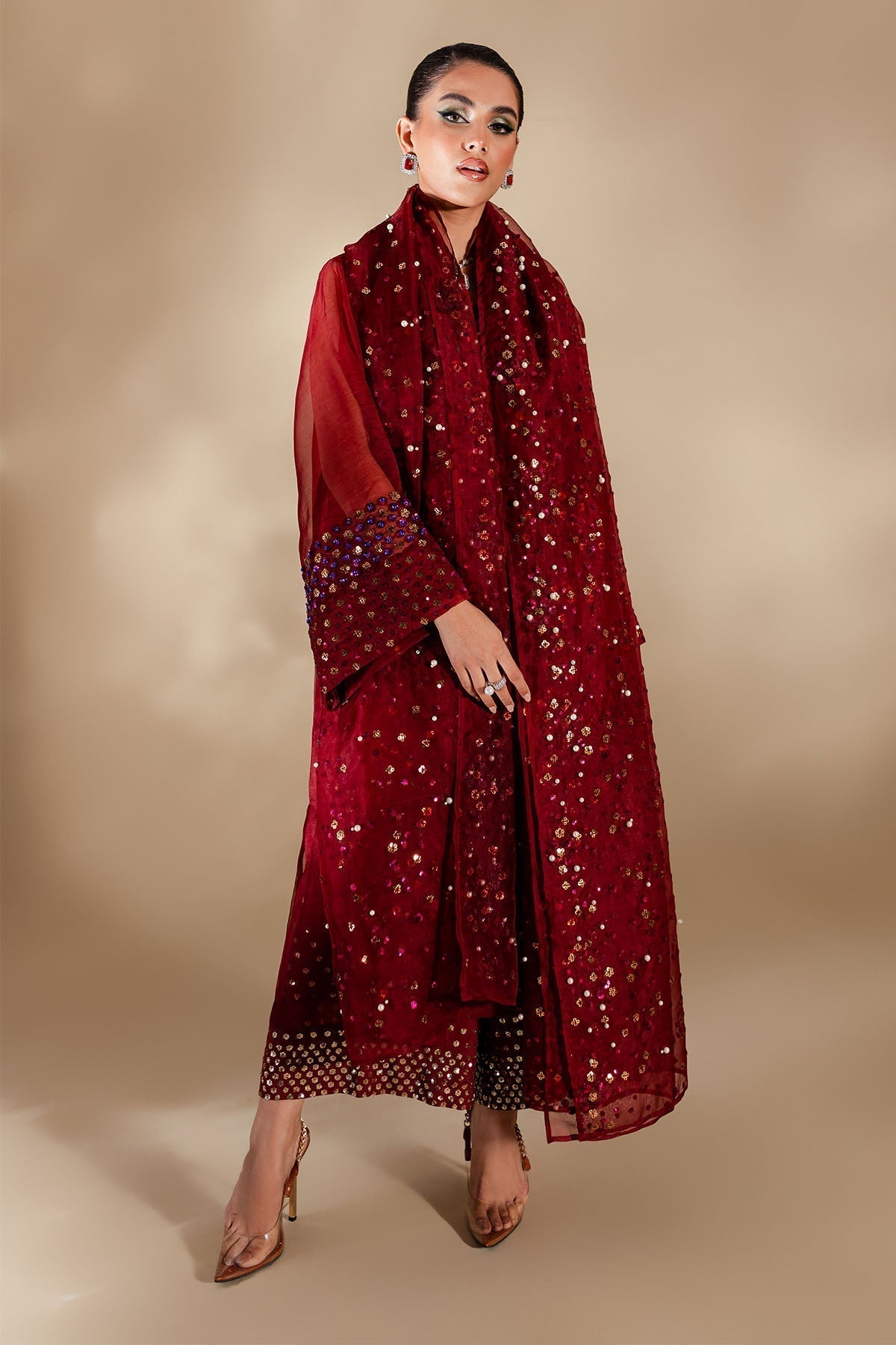 LUXURY ORGANZA UNSTITCHED 3PCS
