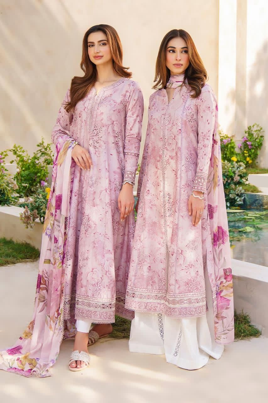 Iznik Embroidered And Printed Luxury Lawn 3Pcs