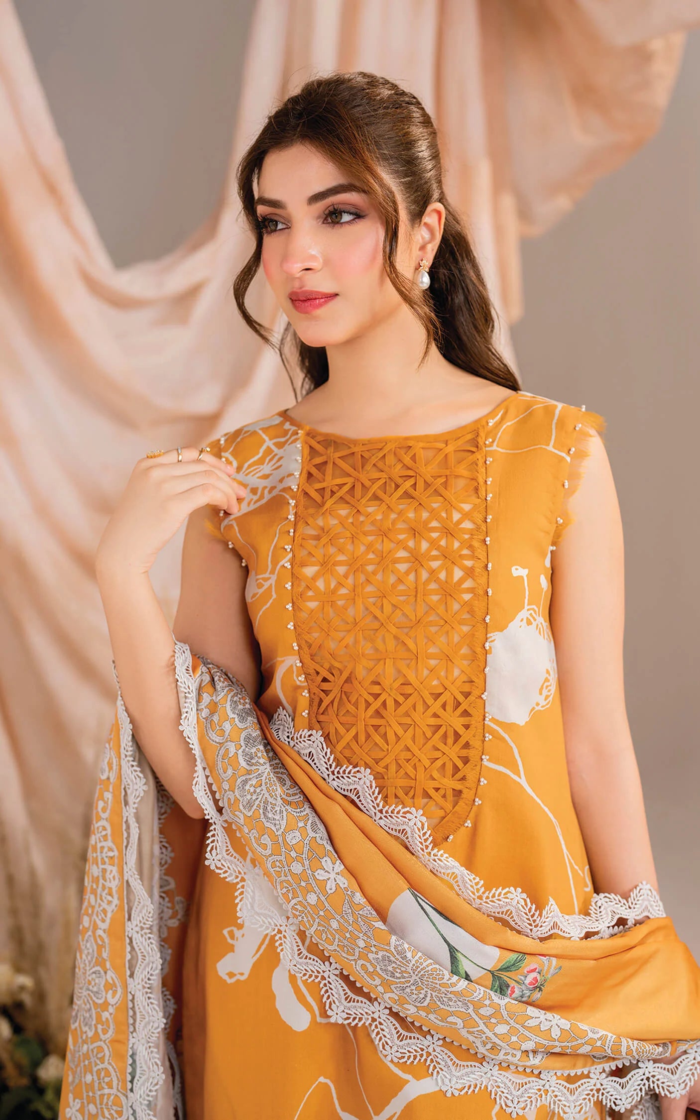 Asifa and Nabeel Lawn Embroided Printed Suit Collection Women Dress