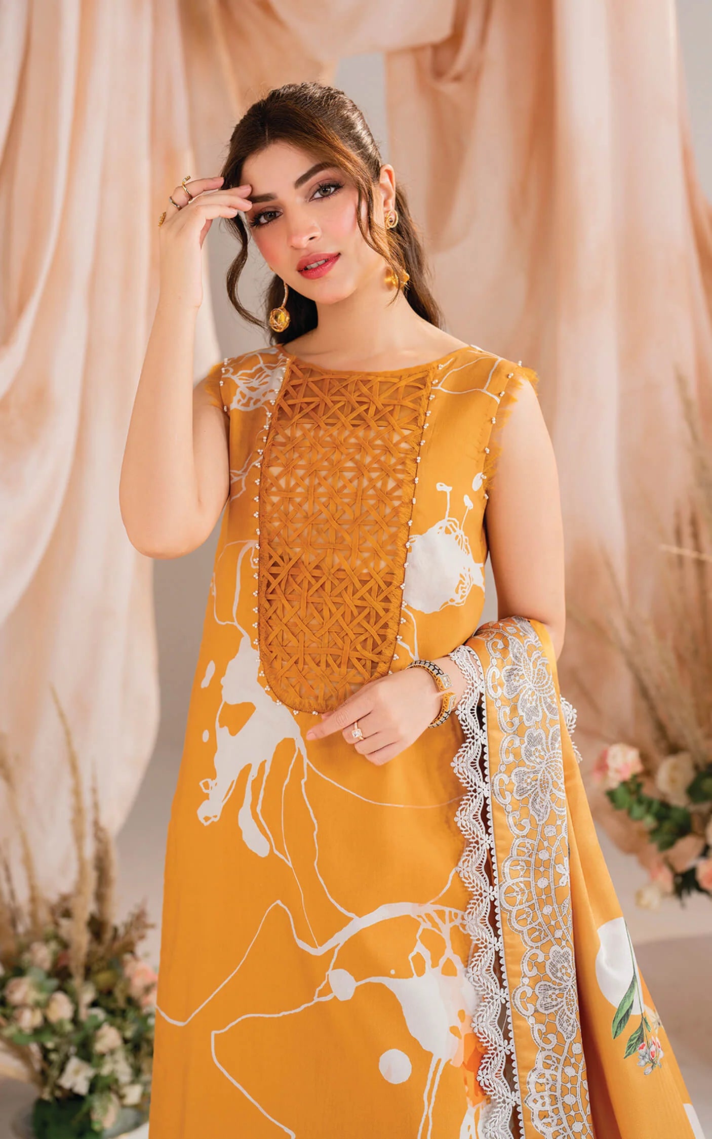 Asifa and Nabeel Lawn Embroided Printed Suit Collection Women Dress