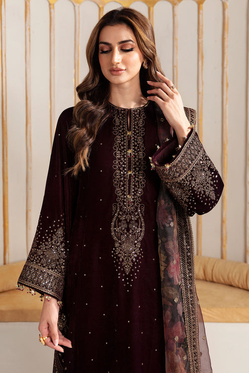 Jazmin Embroidered Pure Velvet Unstitched 3Pc Suit Wedding Collection