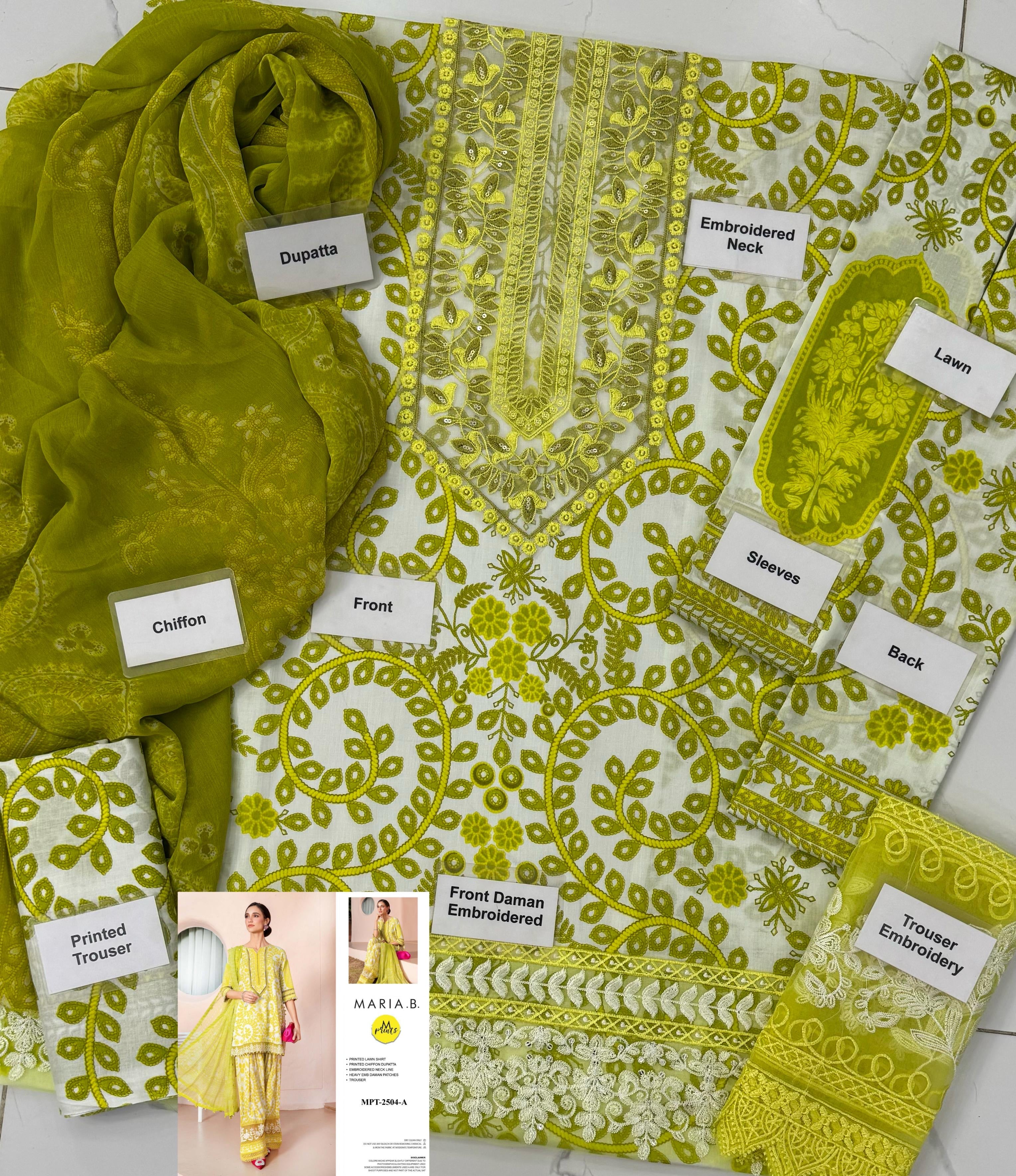 UNSTITCHED LUXURY LAWN 3PCS