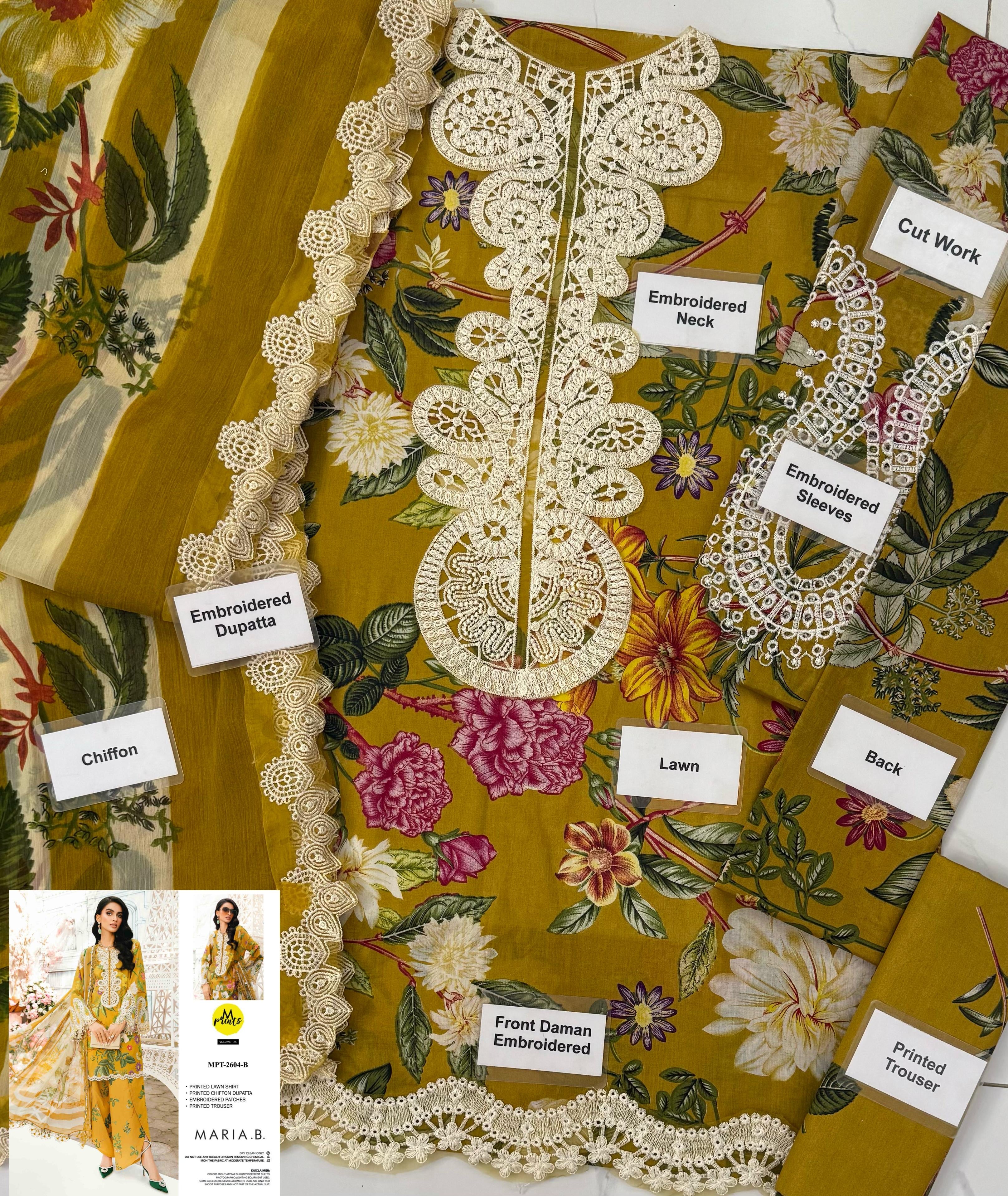 LUXURY LAWN UNSTITCHED 3PCS