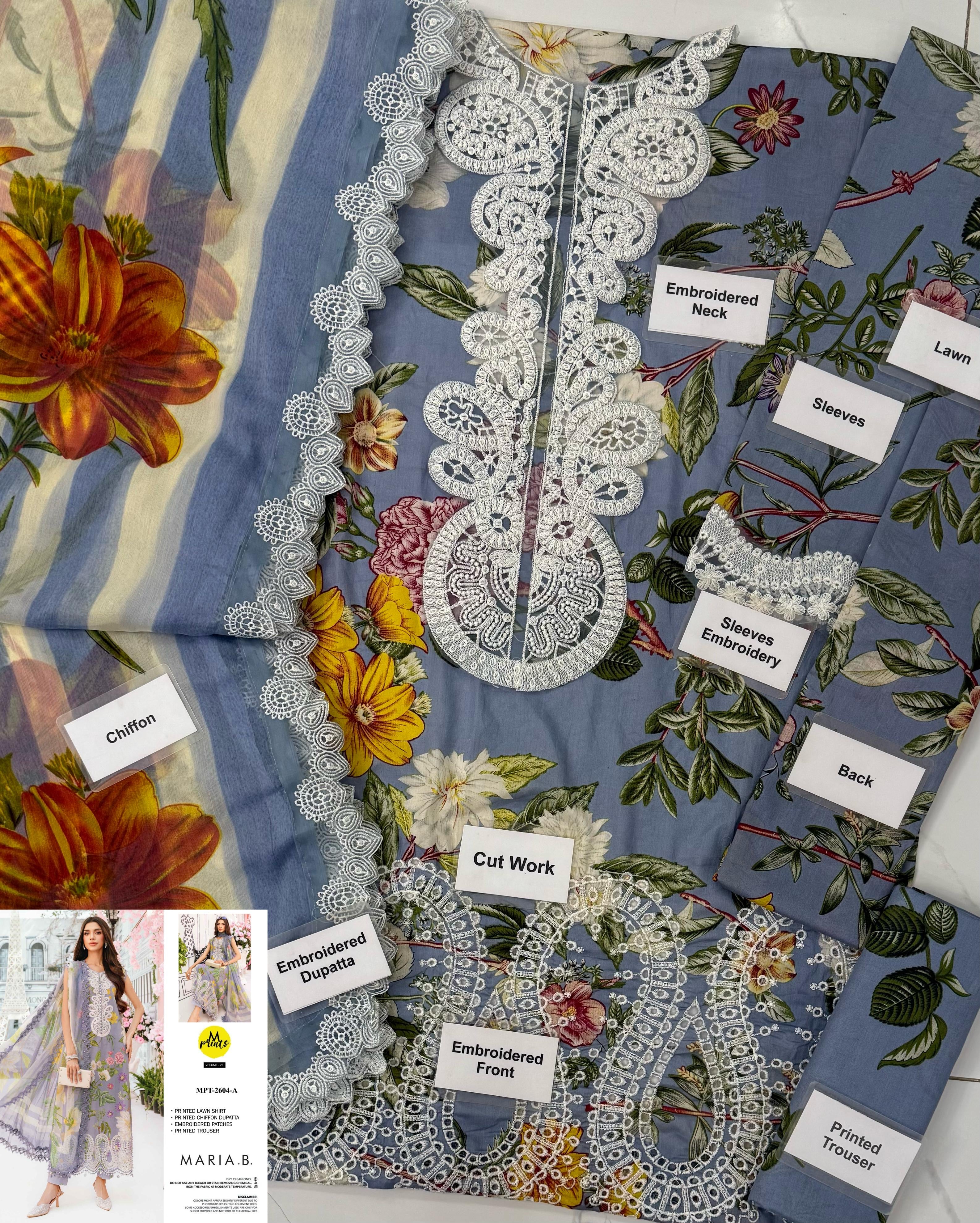 LUXURY LAWN UNSTITCHED 3PCS