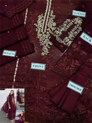 LUXURY CHIFFON UNSTITCHED 3PCS